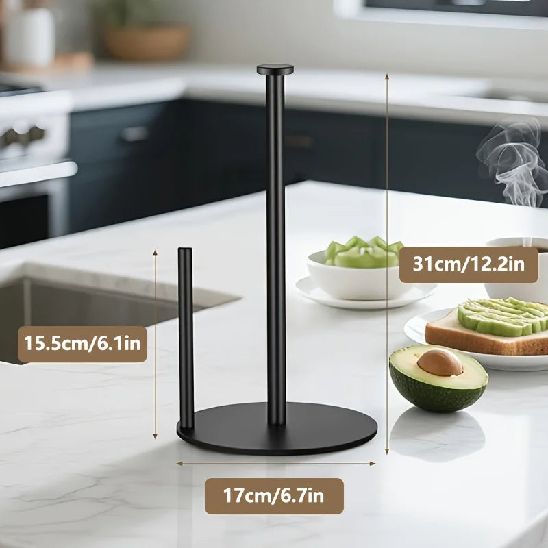 Paper Towel Holder Countertop Paper Towel Holder Steady Paper Roll Holder Weighted Paper Towel Stand for Kitchen Bathroom
