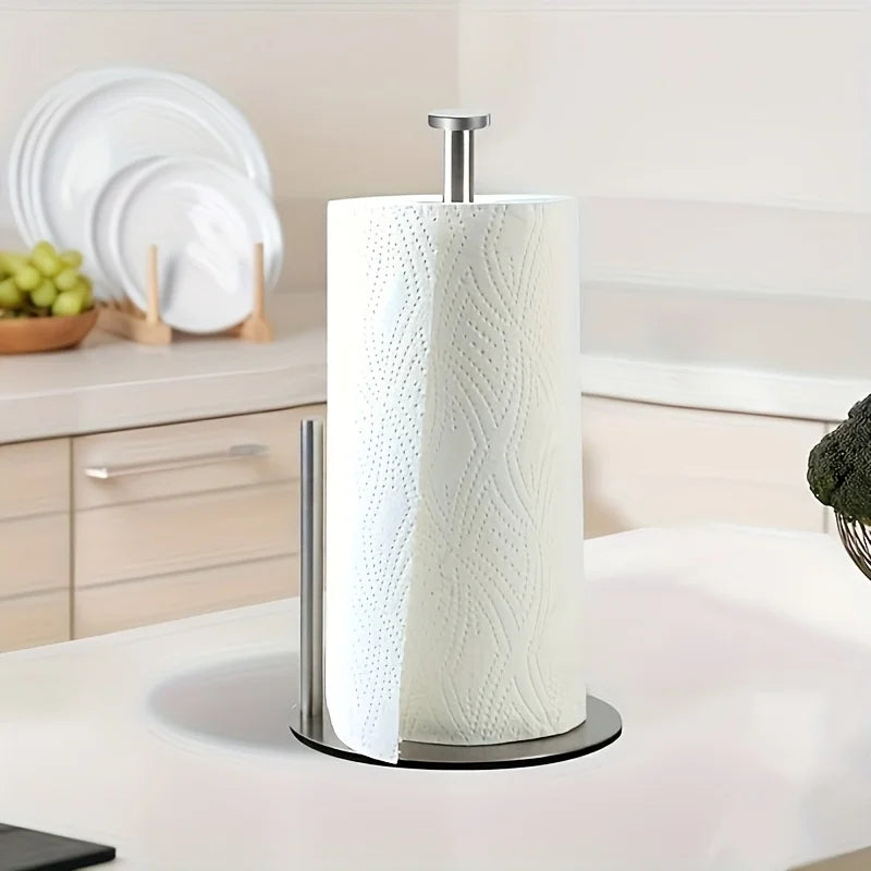 Paper Towel Holder Countertop Paper Towel Holder Steady Paper Roll Holder Weighted Paper Towel Stand for Kitchen Bathroom