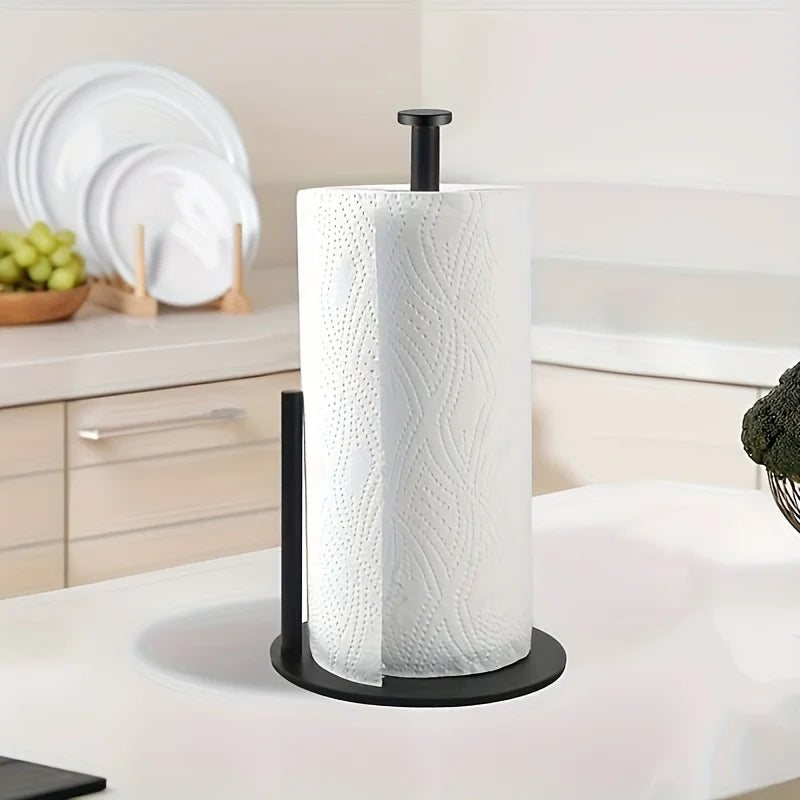 Paper Towel Holder Countertop Paper Towel Holder Steady Paper Roll Holder Weighted Paper Towel Stand for Kitchen Bathroom