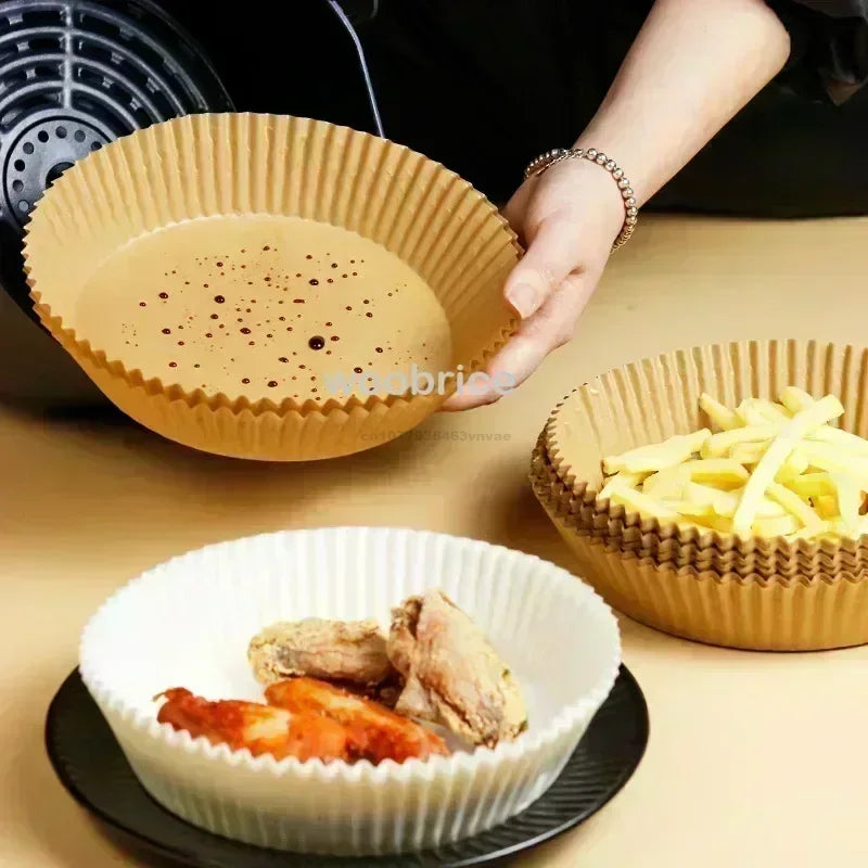 20cm Air Fryer Paper Liner Pastry Accessories Airfryer Cooking Baking Paper Tool Aerogrill Parchment Oven Disposable Dishes