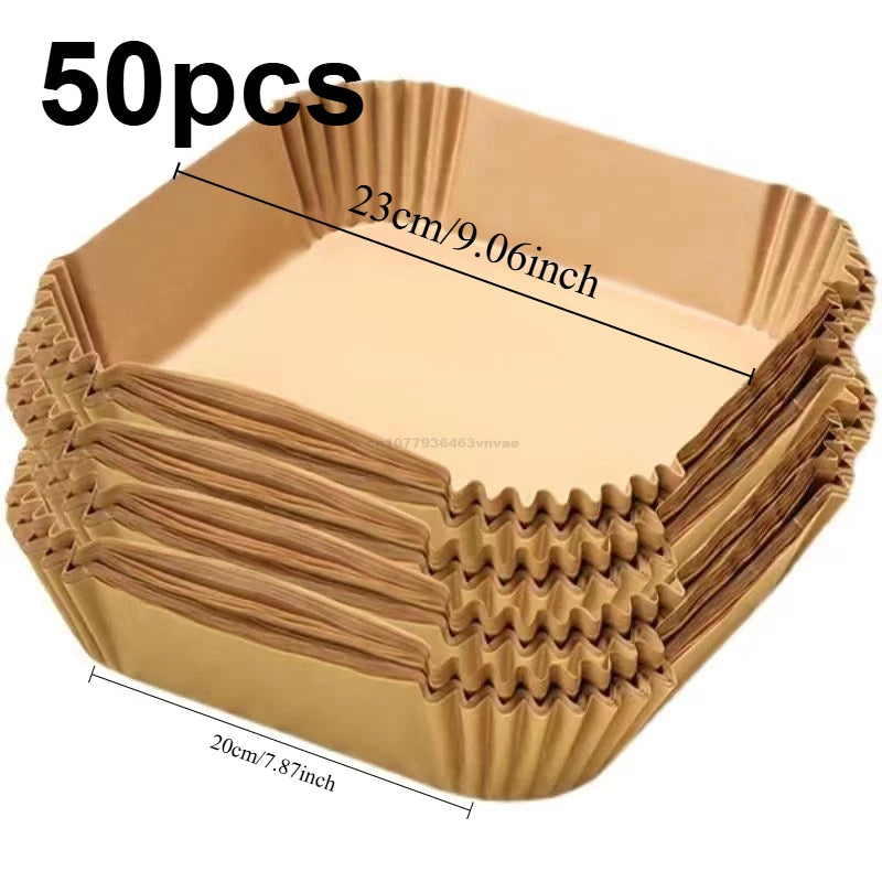 20cm Air Fryer Paper Liner Pastry Accessories Airfryer Cooking Baking Paper Tool Aerogrill Parchment Oven Disposable Dishes