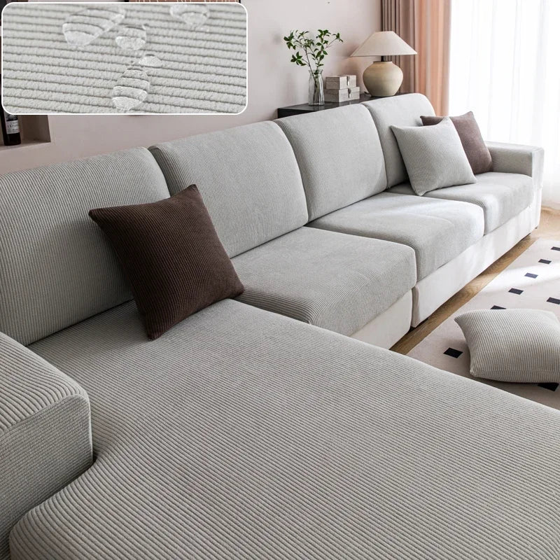 Waterproof Sofa Cover Luxury Adjustable Elastic Couch Cover for Living Room Sofa Seat Cover 1 2 3 4 seater l shaped full set