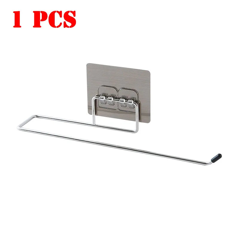 1/2pcs Kitchen Paper Holder Towel Hook Toilet Paper Holder Towel Rack Stand Storage Rack Shelf Tissue Holder Bathroom Organizer