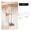 Punch-free Double-row Hooks Under Cabinet Mug Cup Hanger Rack Kitchen Organizer Hanging Storage Holder