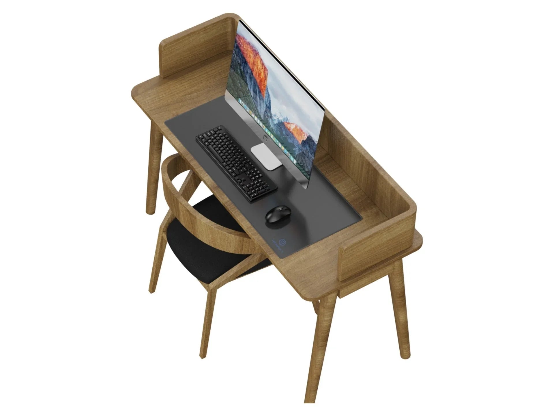 Tapete para rato Techancy 40 x 90 cm, TW2772, borracha antiderrapante, adequado para jogos de PC, preto