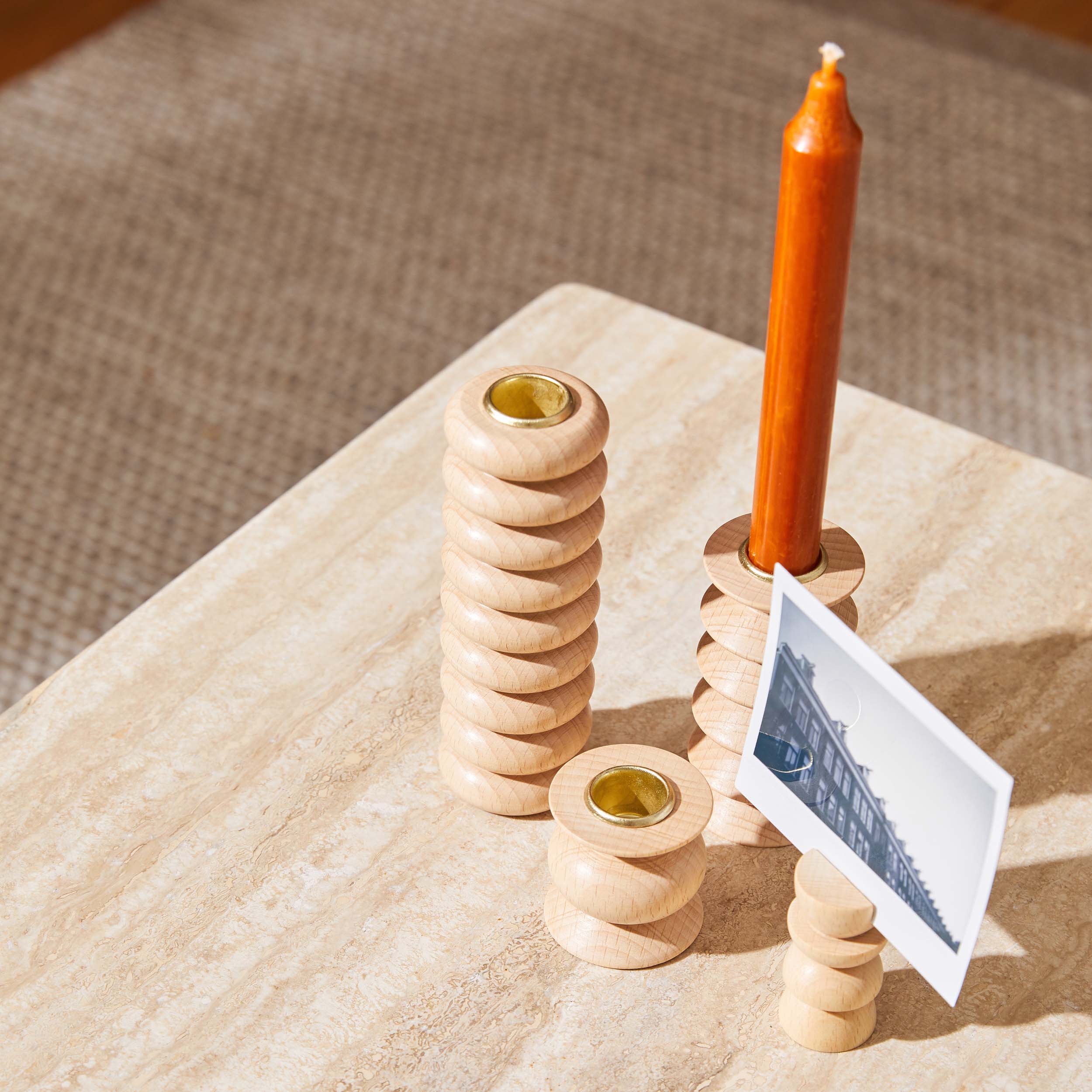 Totem Wooden Candle Holder - Short Nº 5