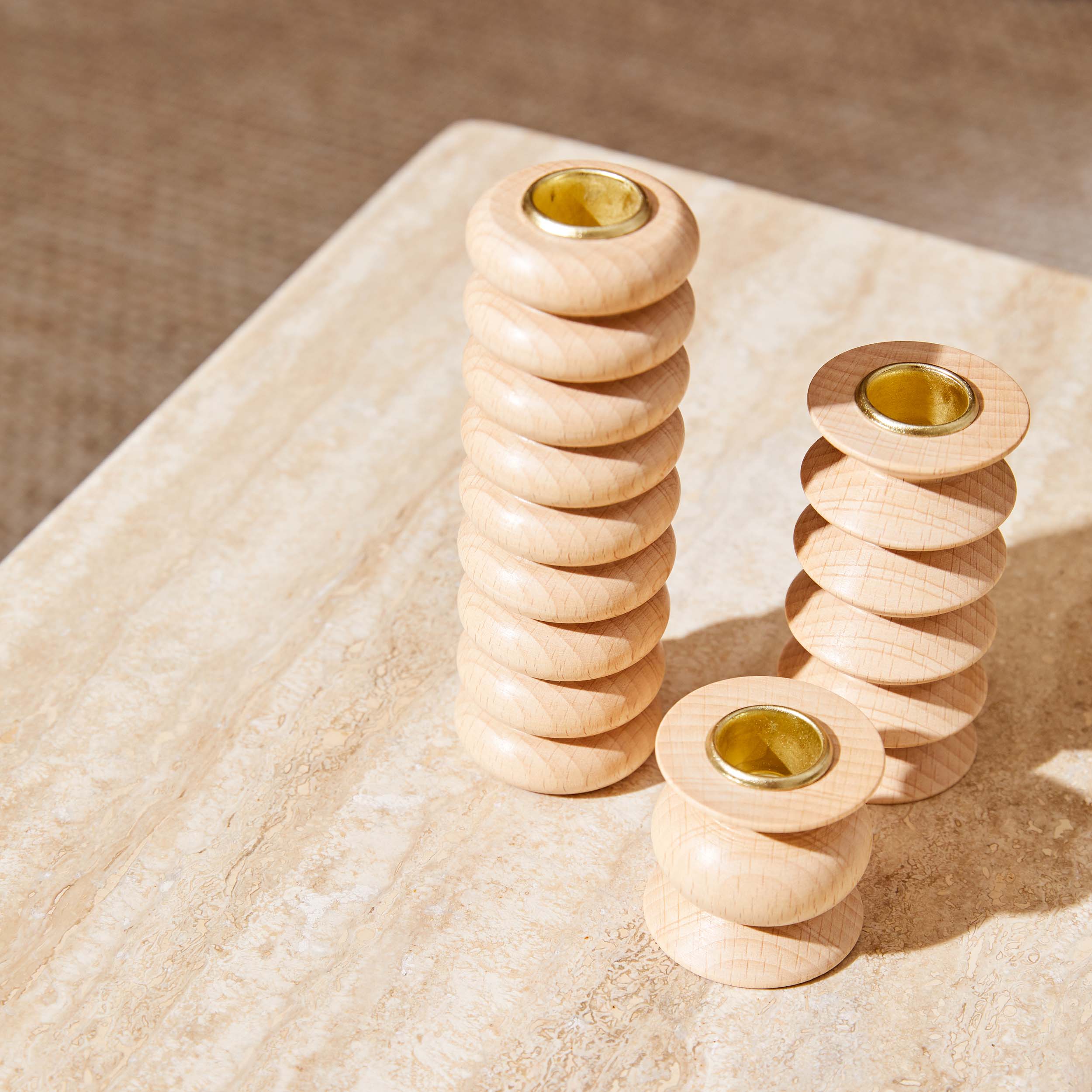 Totem Wooden Candle Holder - Short Nº 5
